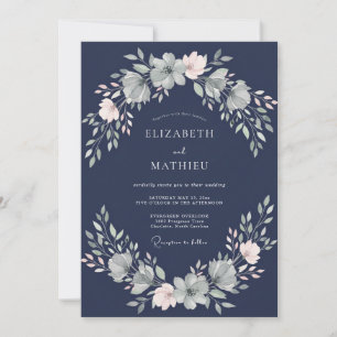 Convites Casamento Pétala Aquarela Tinta