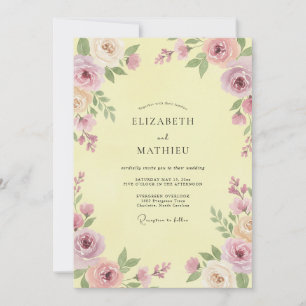 Convites Casamento Pétala Bege Marrom