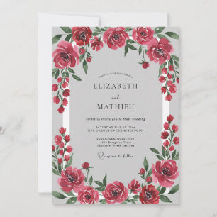 Convites Casamento Pétala Carmesim
