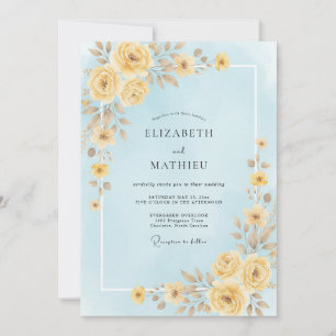 Convites Casamento Pétala Céu de Mel