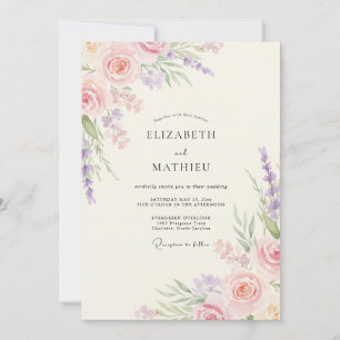 Convites Casamento Pétala de Ámbar Rosa