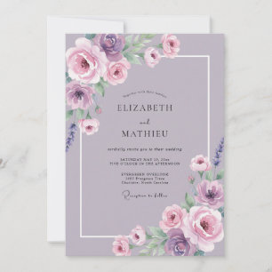 Convites Casamento Pétala de Amethyst Lilás