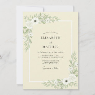 Convites Casamento Pétala de Anêmona Creme