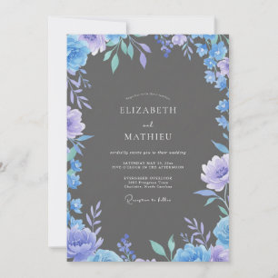 Convites Casamento Pétala de Ardósia Periwinkle