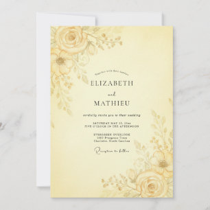 Convites Casamento Pétala de Creme de Manteiga