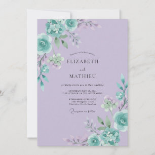 Convites Casamento Pétala de Hortelã Lilás