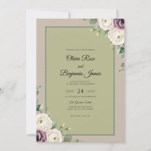 Convites Casamento Pétala de Lavanda Salvia