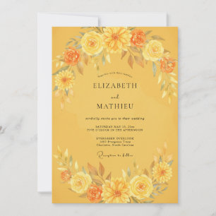 Convites Casamento Pétala de Mel Dourado