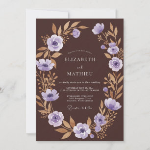 Convites Casamento Pétala de Mogno Lavanda