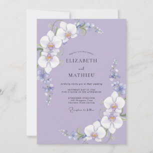 Convites Casamento Pétala de Orquídea Violeta