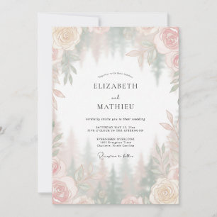 Convites Casamento Pétala de Pêssego Champagne