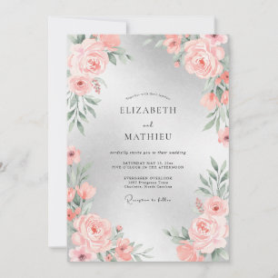 Convites Casamento Pétala de Pêssego Suave