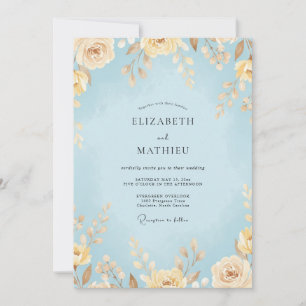 Convites Casamento Pétala de Pó de Champanhe