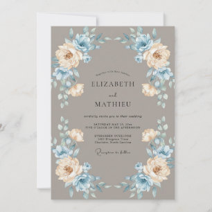 Convites Casamento Pétala de Pó de Taupe