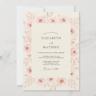 Convites Casamento Pétala de Ranunculus Rosado