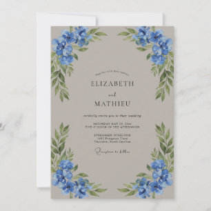 Convites Casamento Pétala de Taupe Centáurea