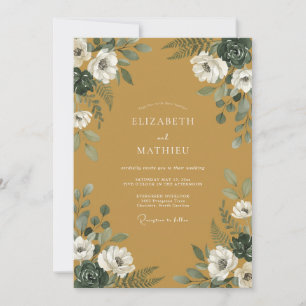 Convites Casamento Pétala Dourada