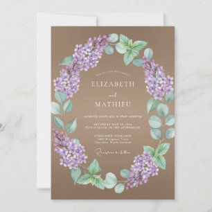 Convites Casamento Pétala Lilás Toupeira