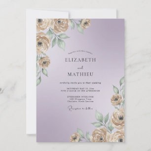 Convites Casamento Pétala Meia-Noite Poeirenta