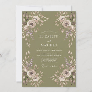 Convites Casamento Pétala Oliva Malva