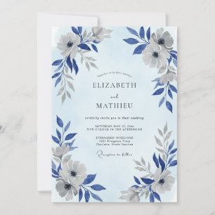 Convites Casamento Pétala Prata Centáurea