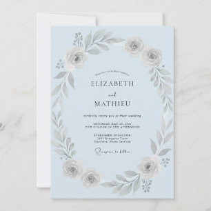 Convites Casamento Pétala Prata Gelo