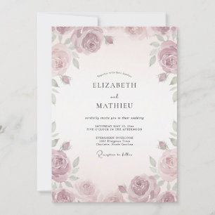 Convites Casamento Pétala Rosa Antiga