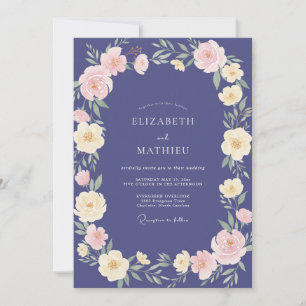 Convites Casamento Pétala Rosa Ardósia