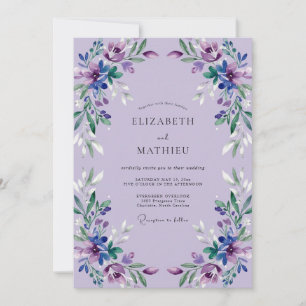 Convites Casamento Pétala Violeta Lilás