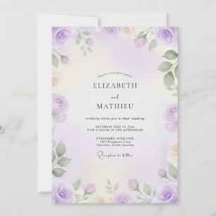 Convites Casamento Pintado Amethyst Sage