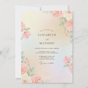 Convites Casamento Pintado com Apricot Suave