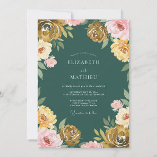 Convites Casamento Pintado com Bege Mostarda