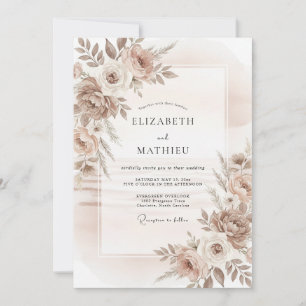 Convites Casamento Pintado com Champanhe Dourado