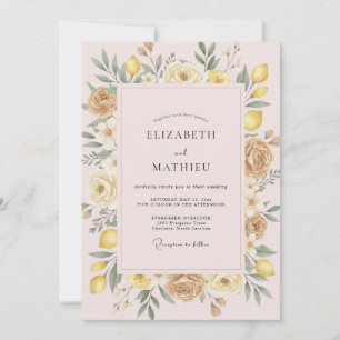 Convites Casamento Pintado com Limão Amarelo