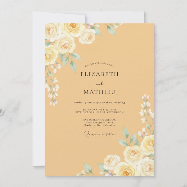 Convites Casamento Pintado com Mel (Frente)