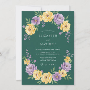 Convites Casamento Pintado com Mostarda Violeta