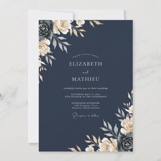Convites Casamento Pintado com Tinta Marfim (Frente)