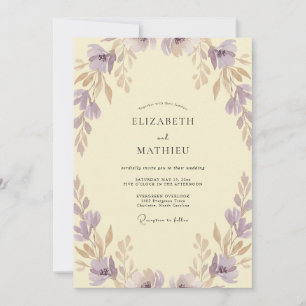 Convites Casamento Pintado Creme Mauve