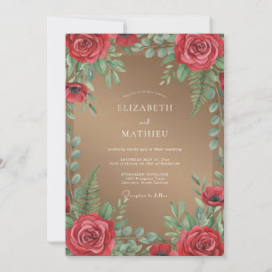 Convites Casamento Pintado de Carmesim Tão