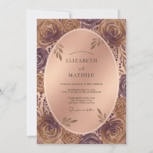 Convites Casamento Pintado de Cobre Malva