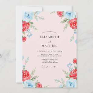 Convites Casamento Pintado de Escarlate e Cerúleo