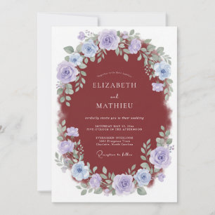 Convites Casamento Pintado de Lavanda Marrom