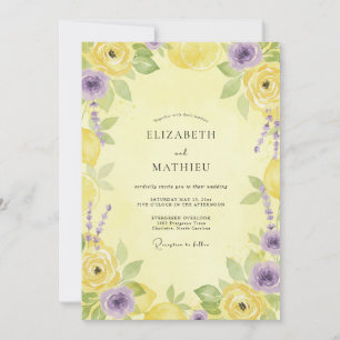 Convites Casamento Pintado de Lavanda Primrose