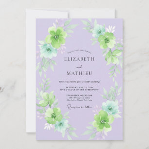 Convites Casamento Pintado de Lime e Periwinkle