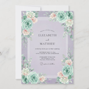 Convites Casamento Pintado de Suculentas Lilás