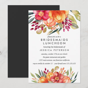 Convites Casamento pintado do almoço das damas de honra da