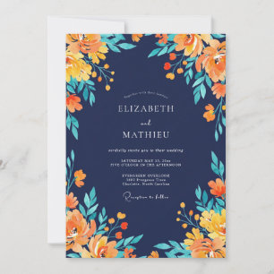 Convites Casamento Pintado Dourado à Meia-Noite