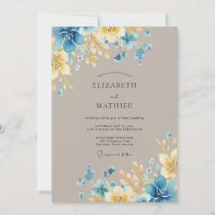 Convites Casamento Pintado Dourado Azure