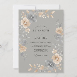Convites Casamento Pintado em Champagne Slate