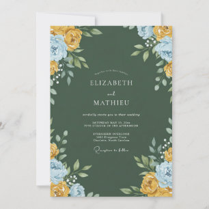 Convites Casamento Pintado em Dourado Mostarda